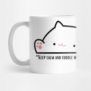 “Keep calm and cuddle with your cat.” CAT LOVERS Mug